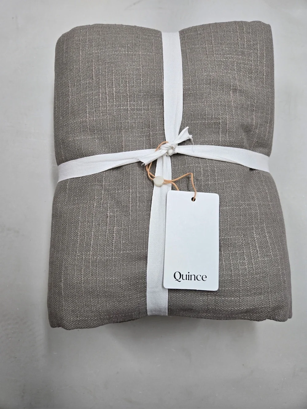 NWT QUINCE Set Of 2 48x108 Cotton Slub Curtains Grey 0839